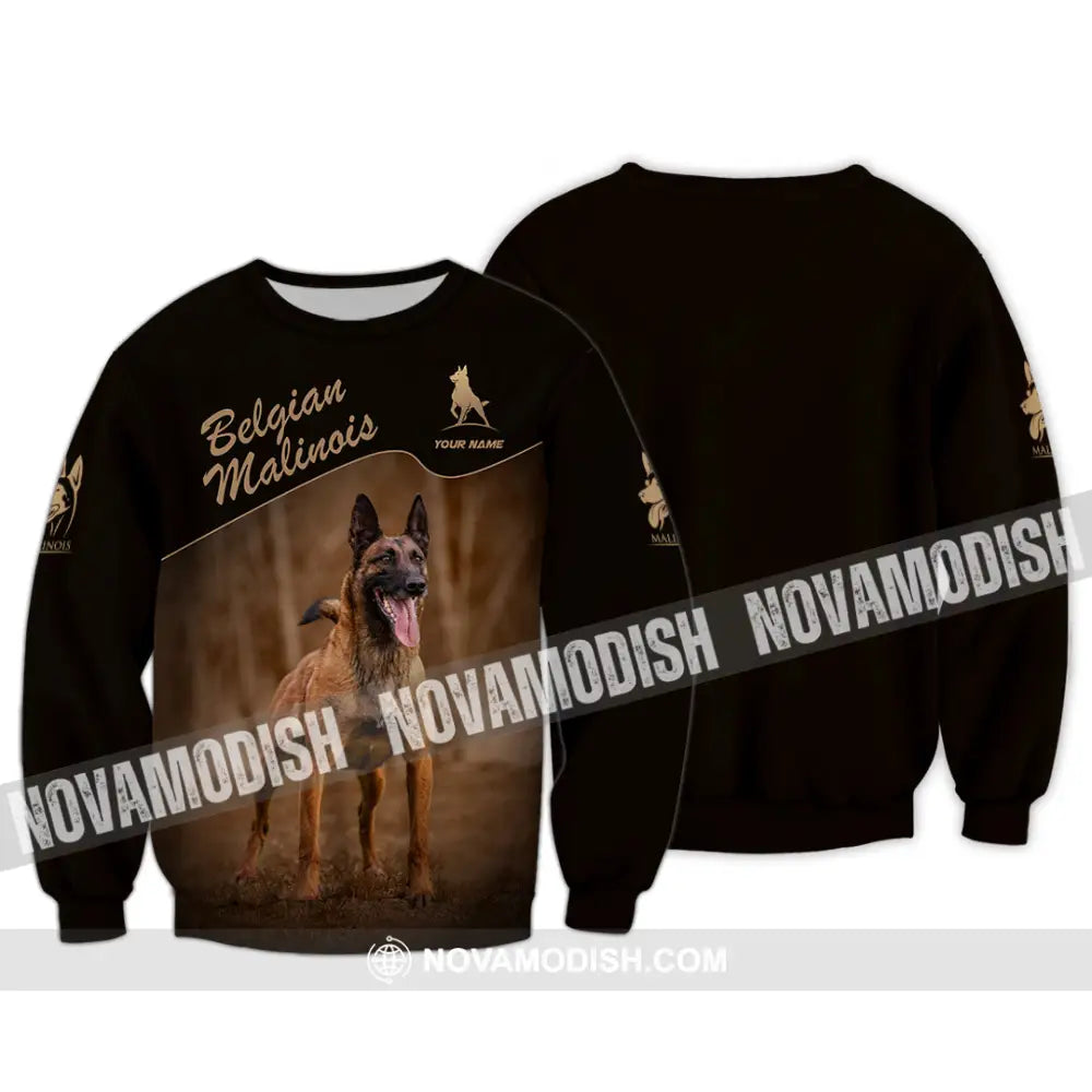 Unisex Shirt - Custom Belgian Malinois Pet Lover Shirt Long Sleeve / S T-shirt