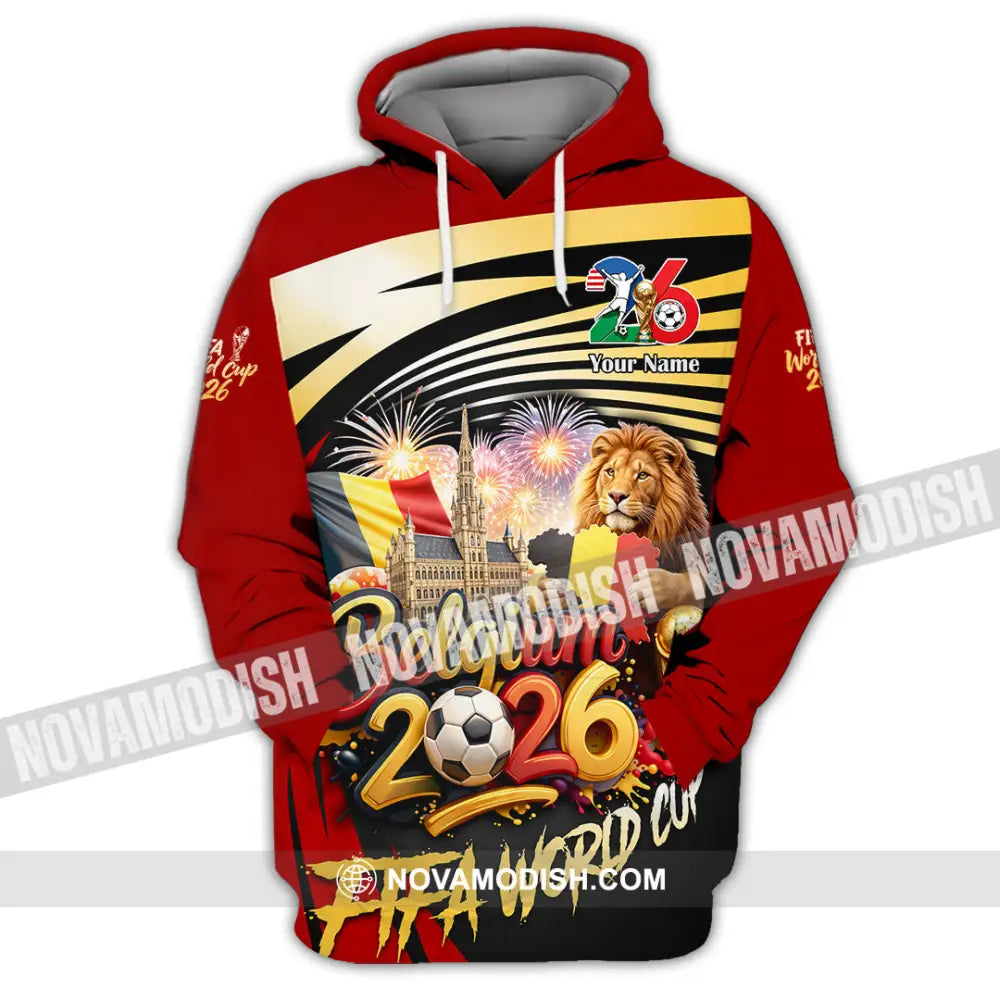 Unisex Shirt - Custom Belgium Fifa World Cup 2026 3D Shirt Hoodie / S T-shirt