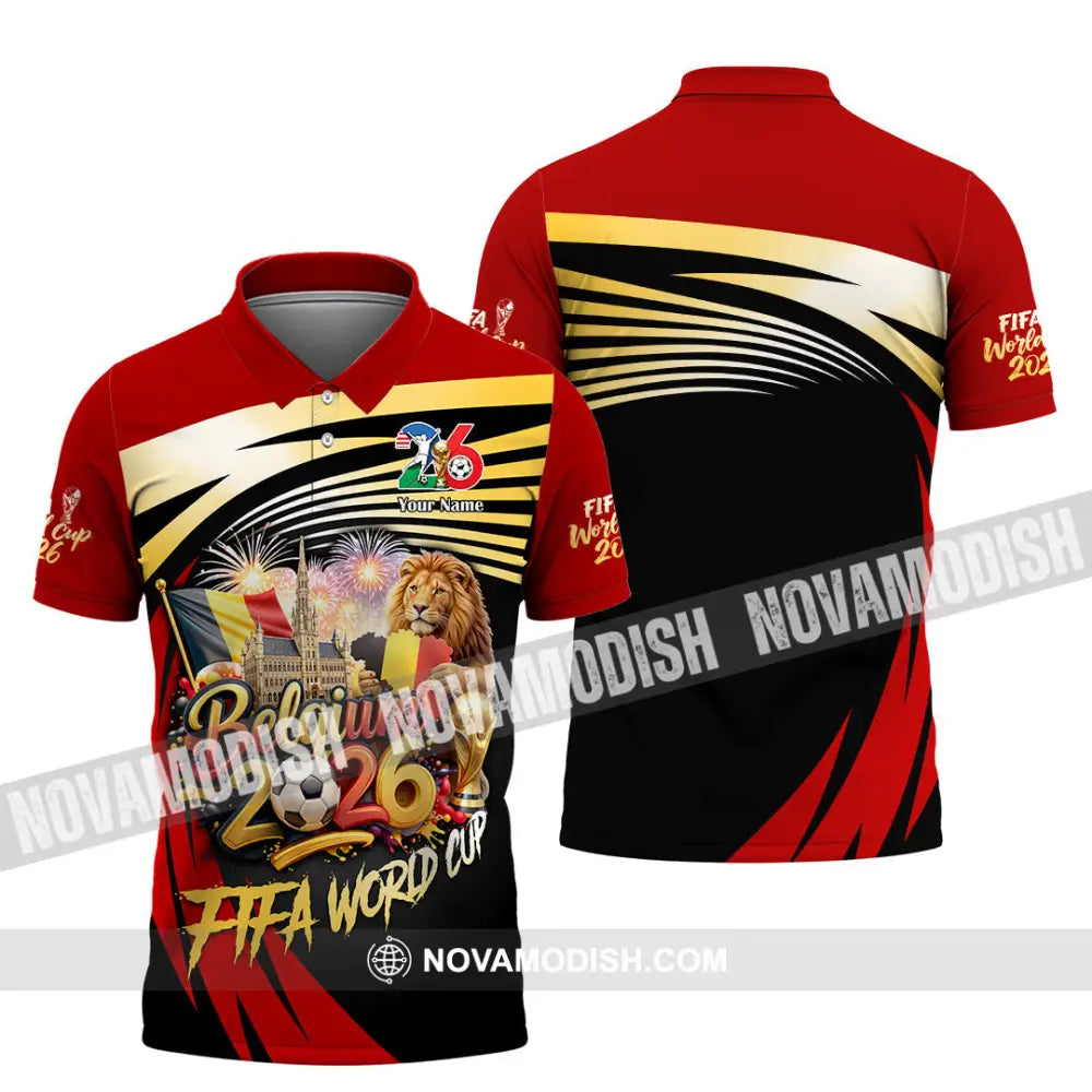Unisex Shirt - Custom Belgium Fifa World Cup 2026 3D Shirt Polo Shirt / S T-shirt