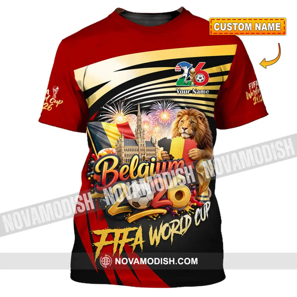 Unisex Shirt - Custom Belgium Fifa World Cup 2026 3D Shirt T-shirt