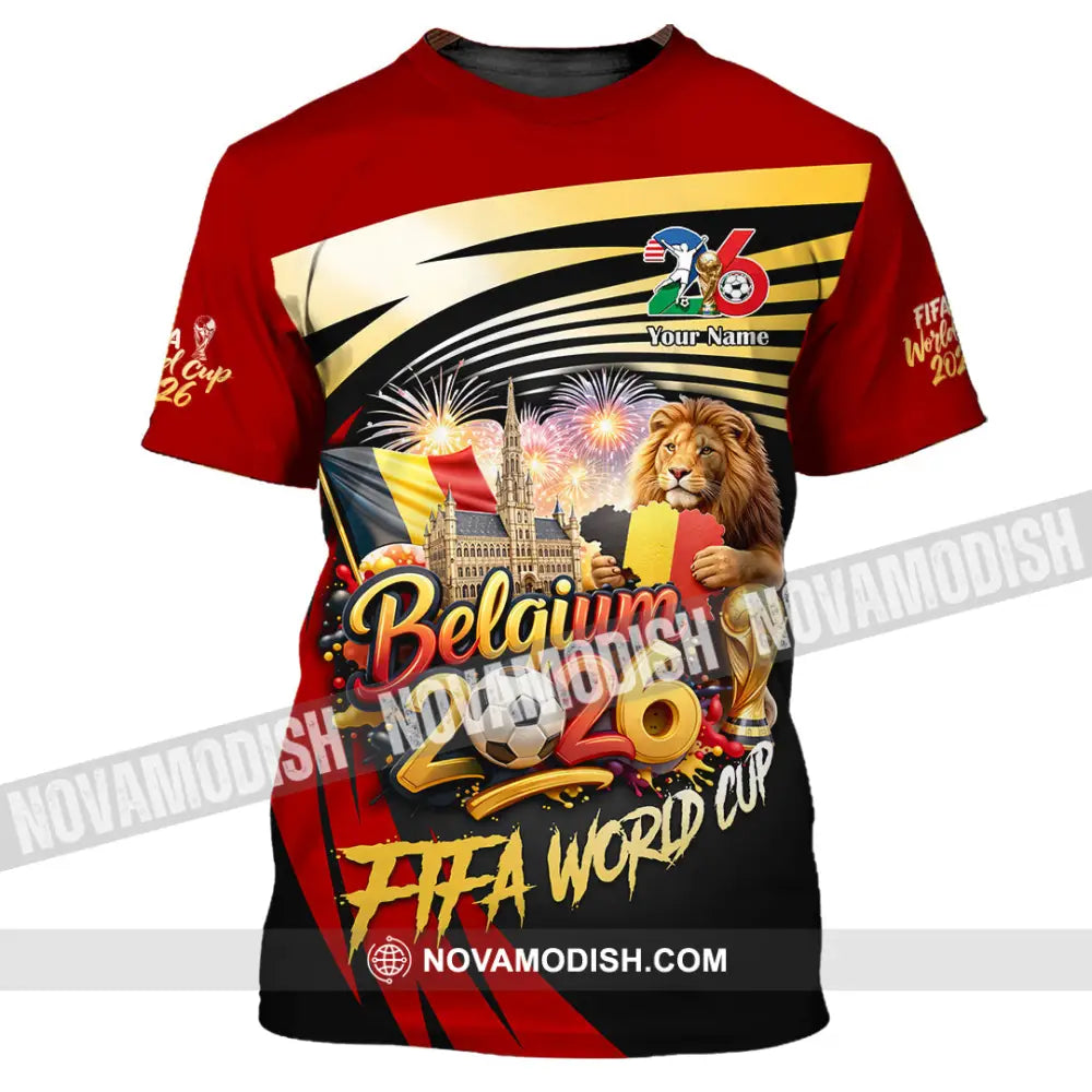 Unisex Shirt - Custom Belgium Fifa World Cup 2026 3D Shirt T-Shirt / S T-shirt