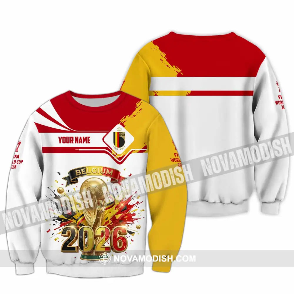 Unisex Shirt - Custom Belgium World Cup 2026 3D Shirt - Long Sleeve / S - T-shirt