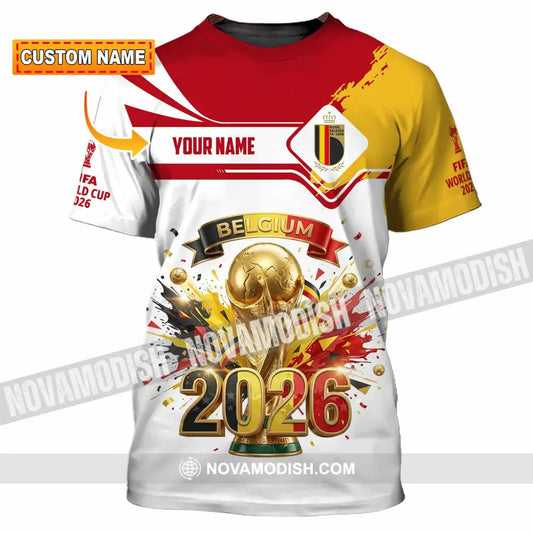 Unisex Shirt - Custom Belgium World Cup 2026 3D Shirt - T-shirt