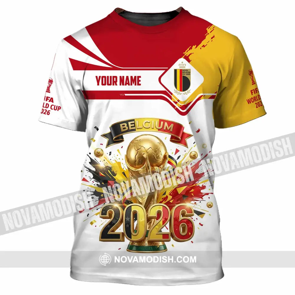 Unisex Shirt - Custom Belgium World Cup 2026 3D Shirt - T-Shirt / S - T-shirt