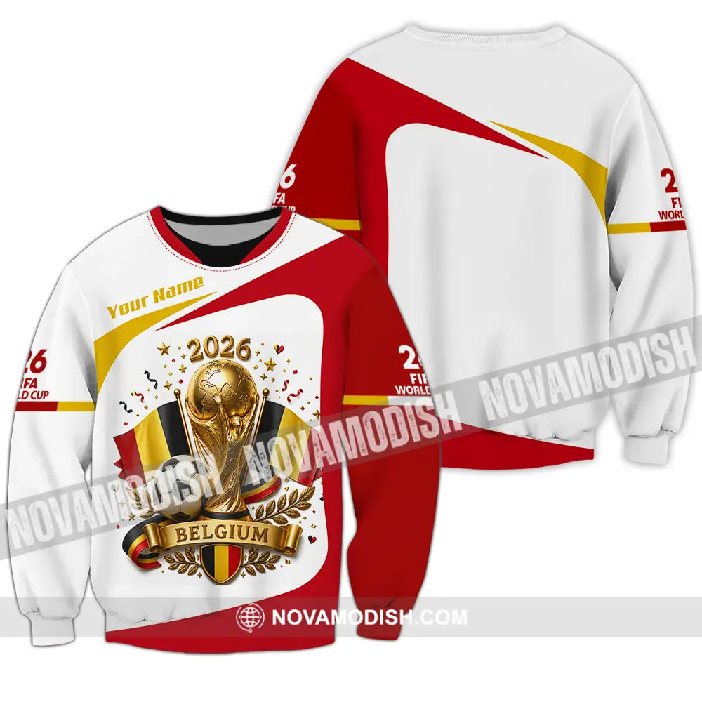 Unisex Shirt - Custom Belgium World Cup 2026 Shirt - Long Sleeve / S - T-shirt