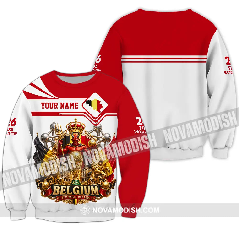 Unisex Shirt - Custom Belgium World Cup 2026 Shirt - Long Sleeve / S - T-shirt