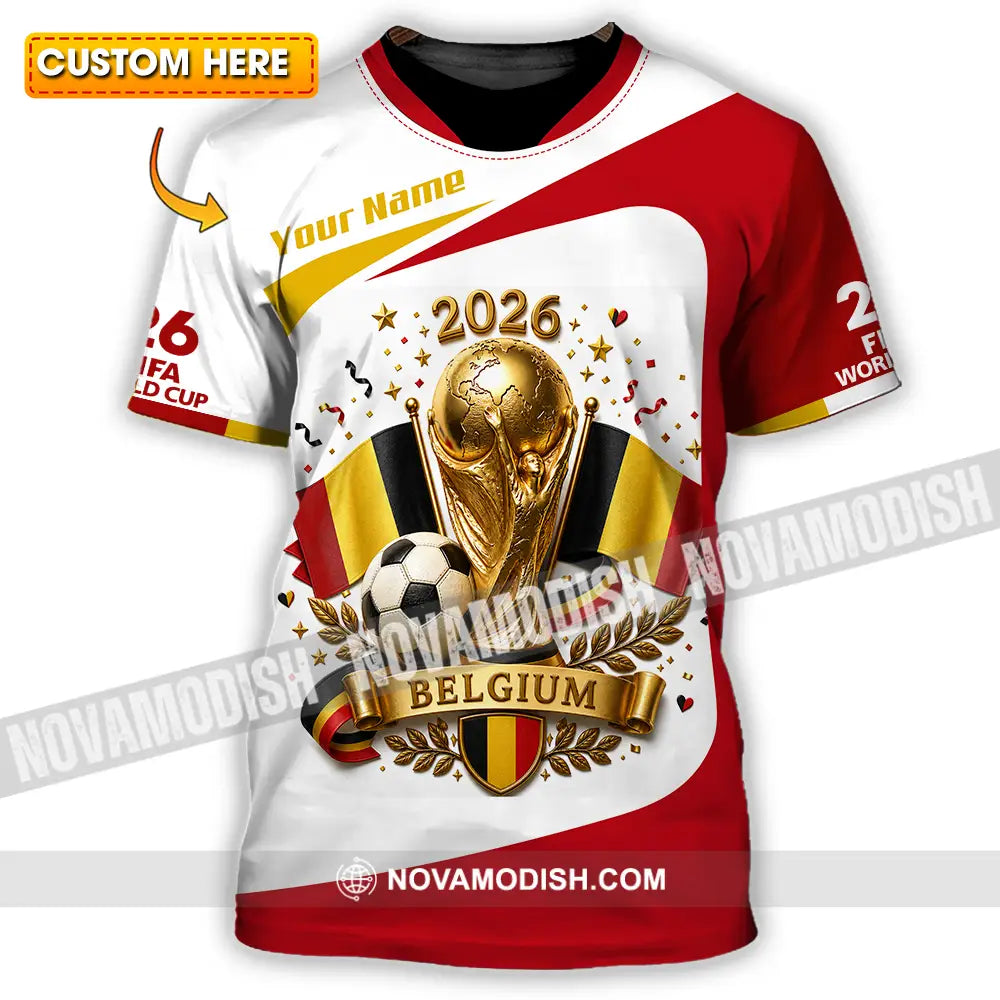 Unisex Shirt - Custom Belgium World Cup 2026 Shirt - T-shirt