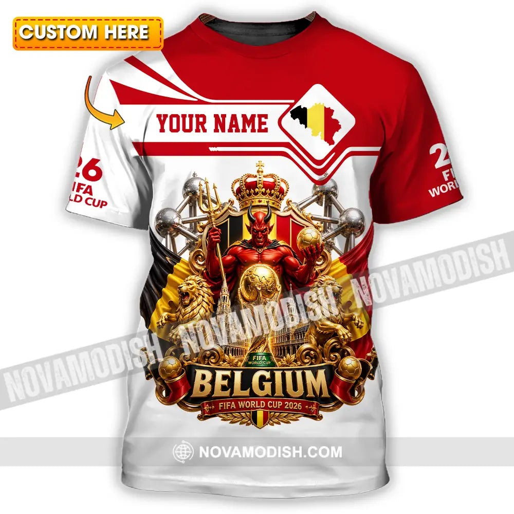 Unisex Shirt - Custom Belgium World Cup 2026 Shirt - T-shirt