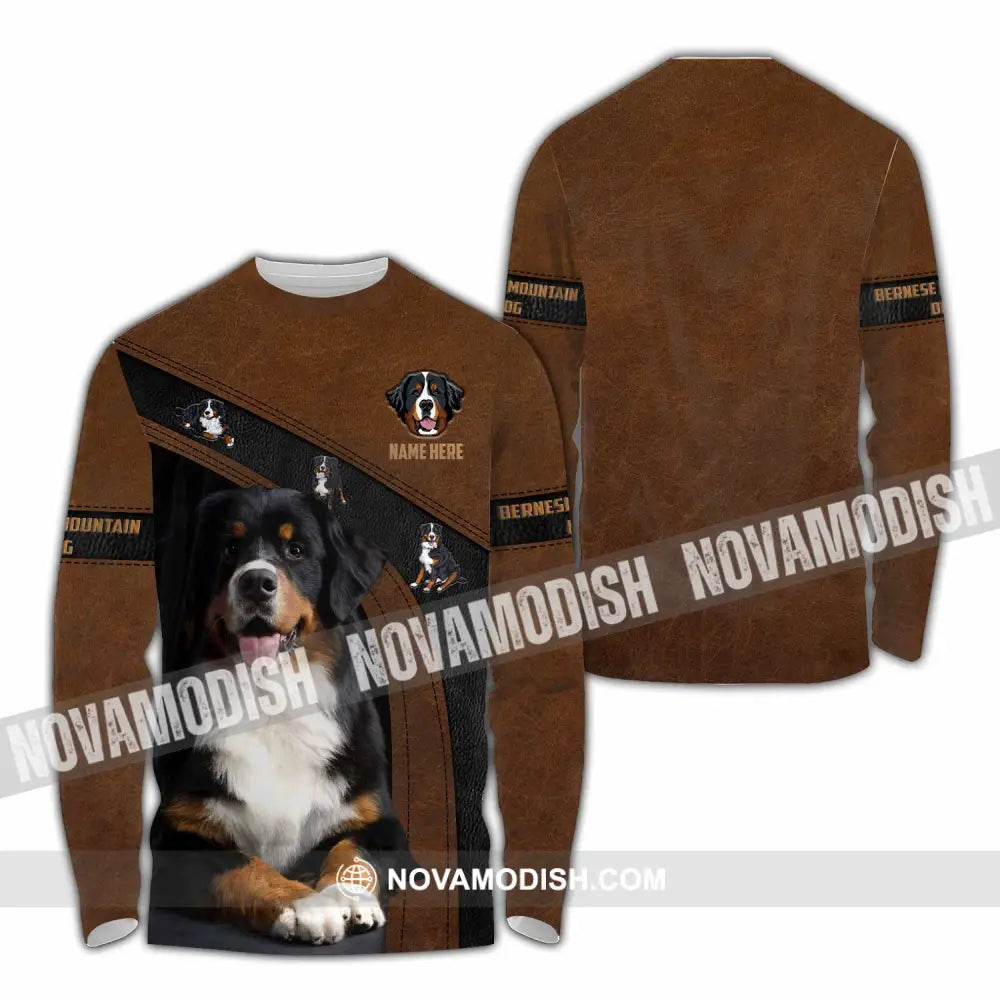 Unisex Shirt - Custom Bernese Mountain Dog Shirt Long Sleeve Shirt / S T-shirt