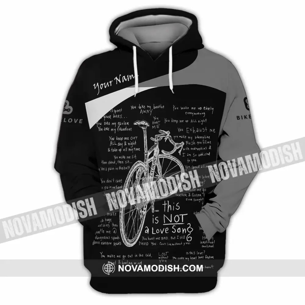 Unisex Shirt - Custom Bike Love 3D Shirt - Hoodie / S - T-shirt