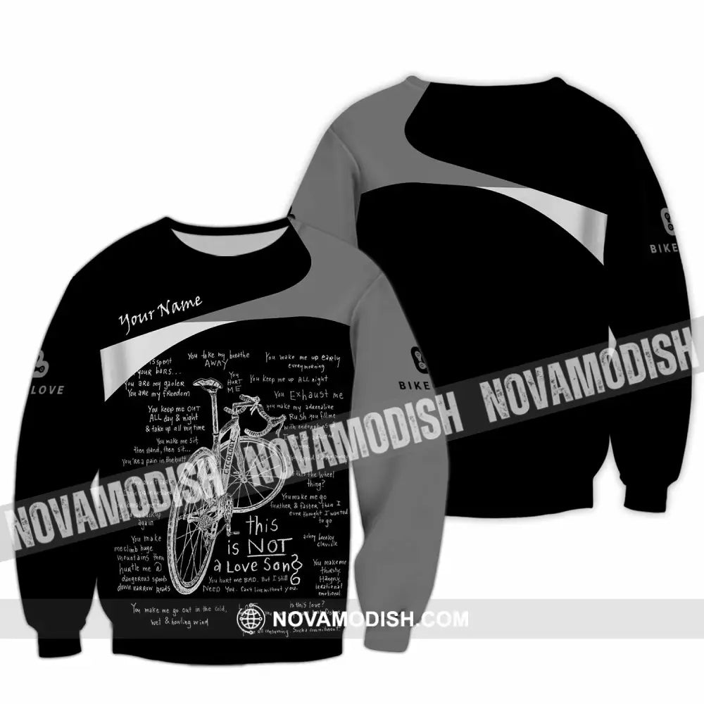 Unisex Shirt - Custom Bike Love 3D Shirt - Long Sleeve / S - T-shirt