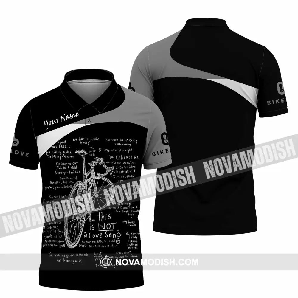 Unisex Shirt - Custom Bike Love 3D Shirt - Polo Shirt / S - T-shirt