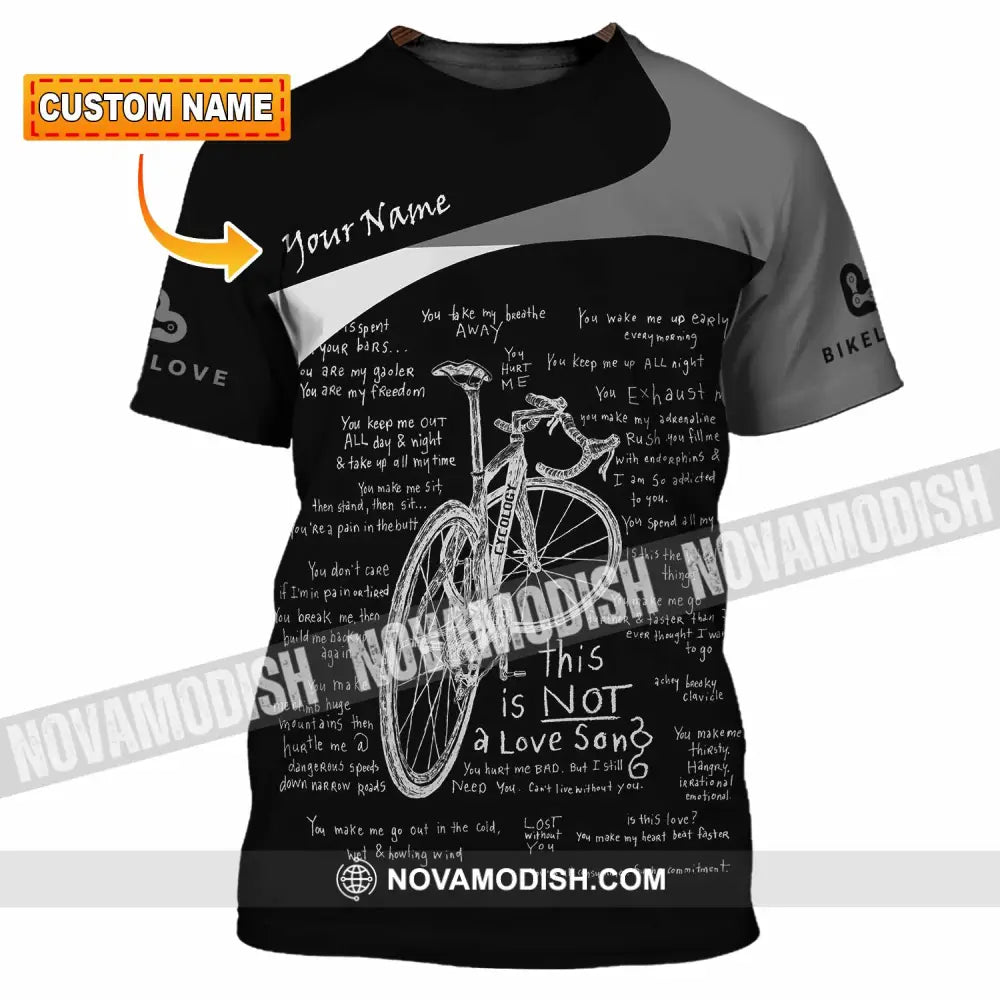 Unisex Shirt - Custom Bike Love 3D Shirt - T-shirt
