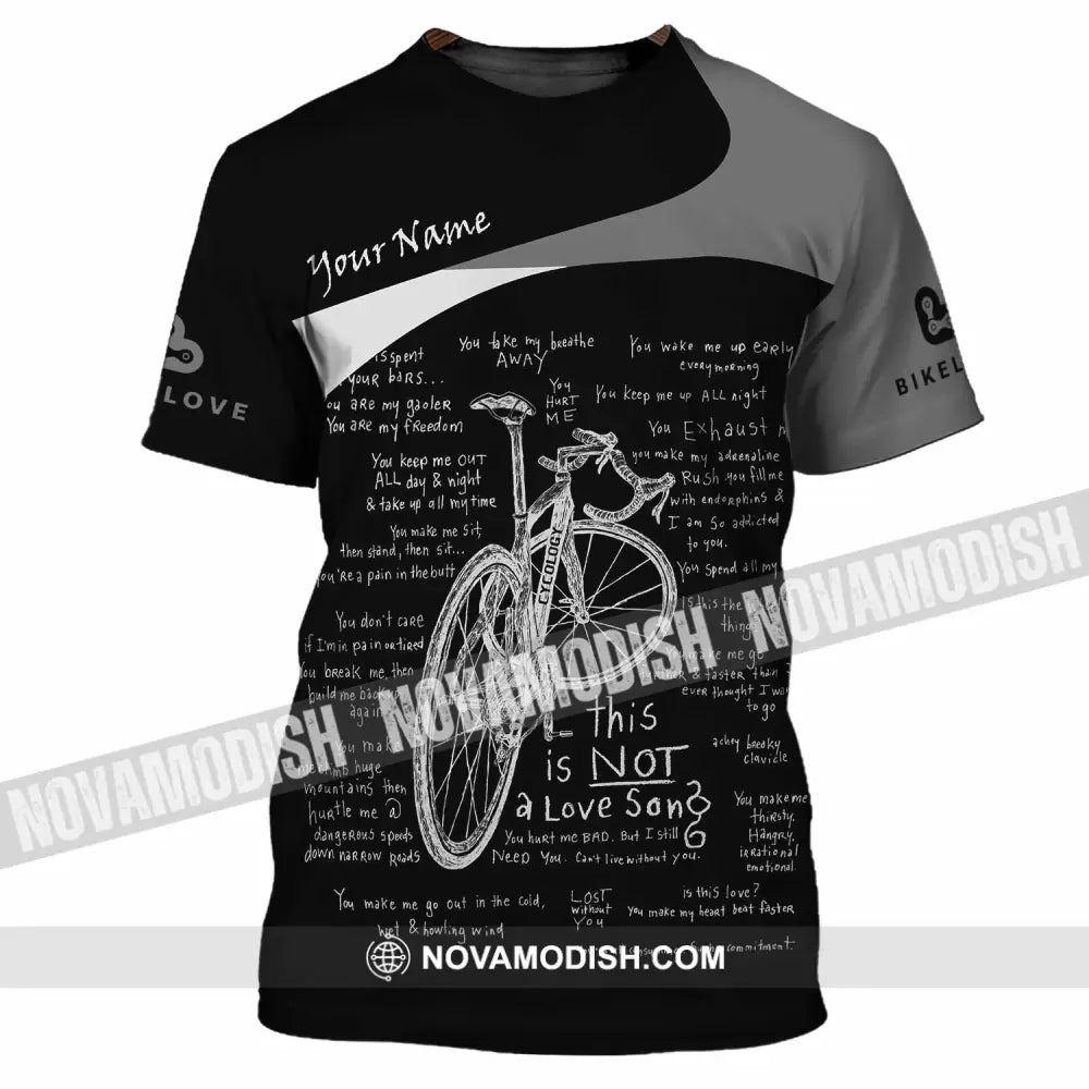 Unisex Shirt - Custom Bike Love 3D Shirt - T-Shirt / S - T-shirt