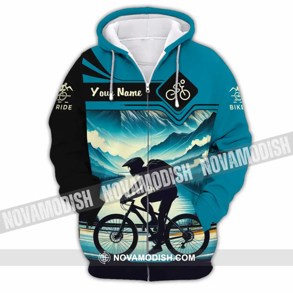Unisex Shirt - Custom Bike Rider Shirt Zipper Hoodie / S T-shirt