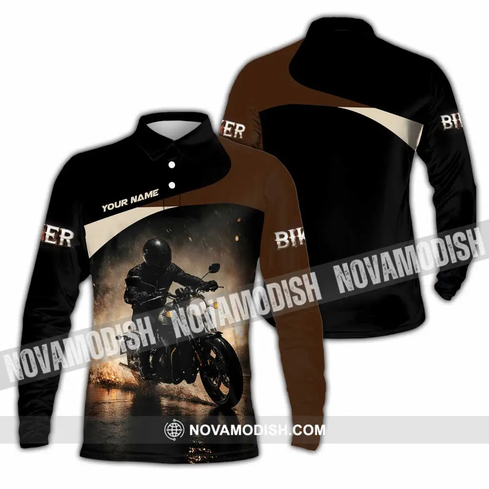 Unisex Shirt - Custom Biker 2026 3D Shirt - Long Sleeve Polo / S - T-shirt