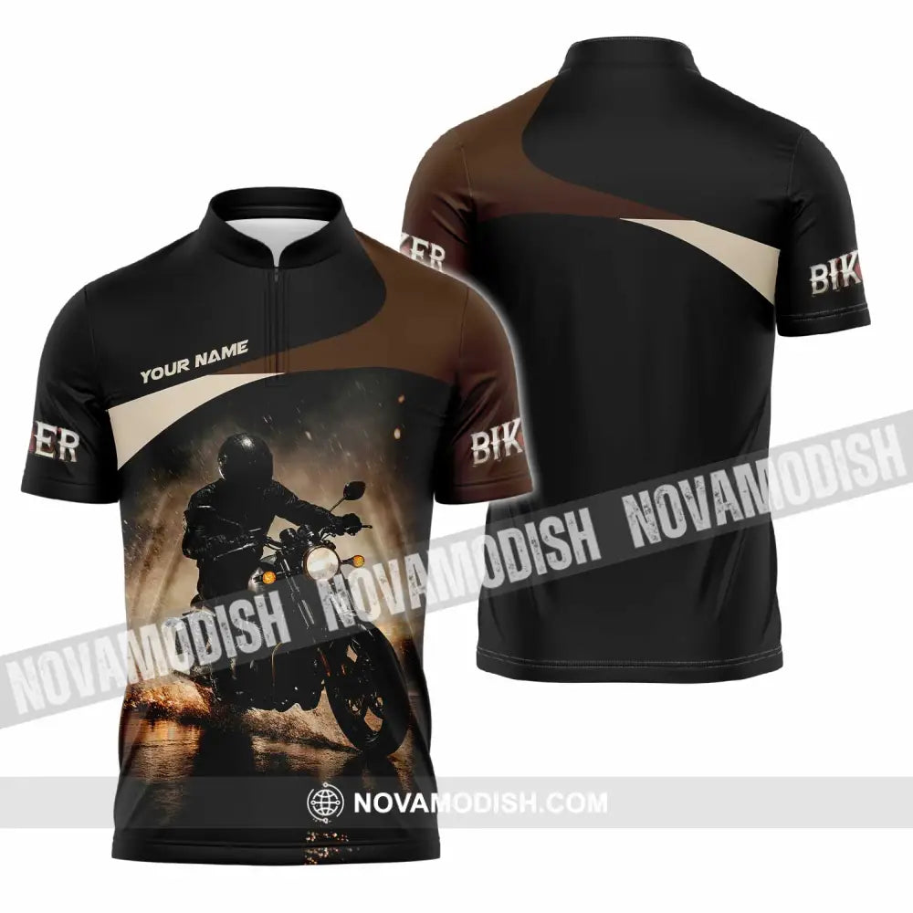 Unisex Shirt - Custom Biker 2026 3D Shirt - Zipper Polo Shirt / S - T-shirt