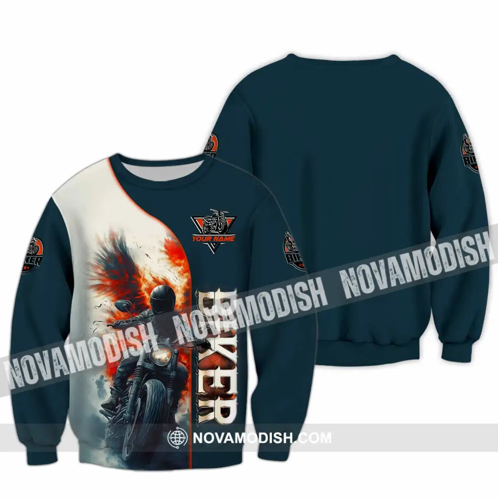 Unisex Shirt - Custom Biker 3D Shirt Long Sleeve / S T-shirt