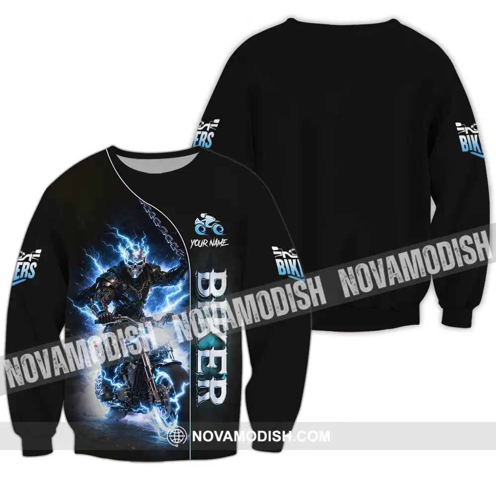 Unisex Shirt - Custom Biker 3D Shirt Long Sleeve / S T-shirt