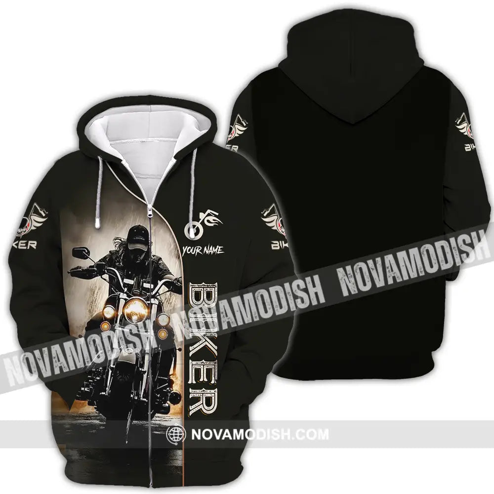 Unisex Shirt - Custom Biker 3D Shirt - Zipper Hoodie / S - T-shirt