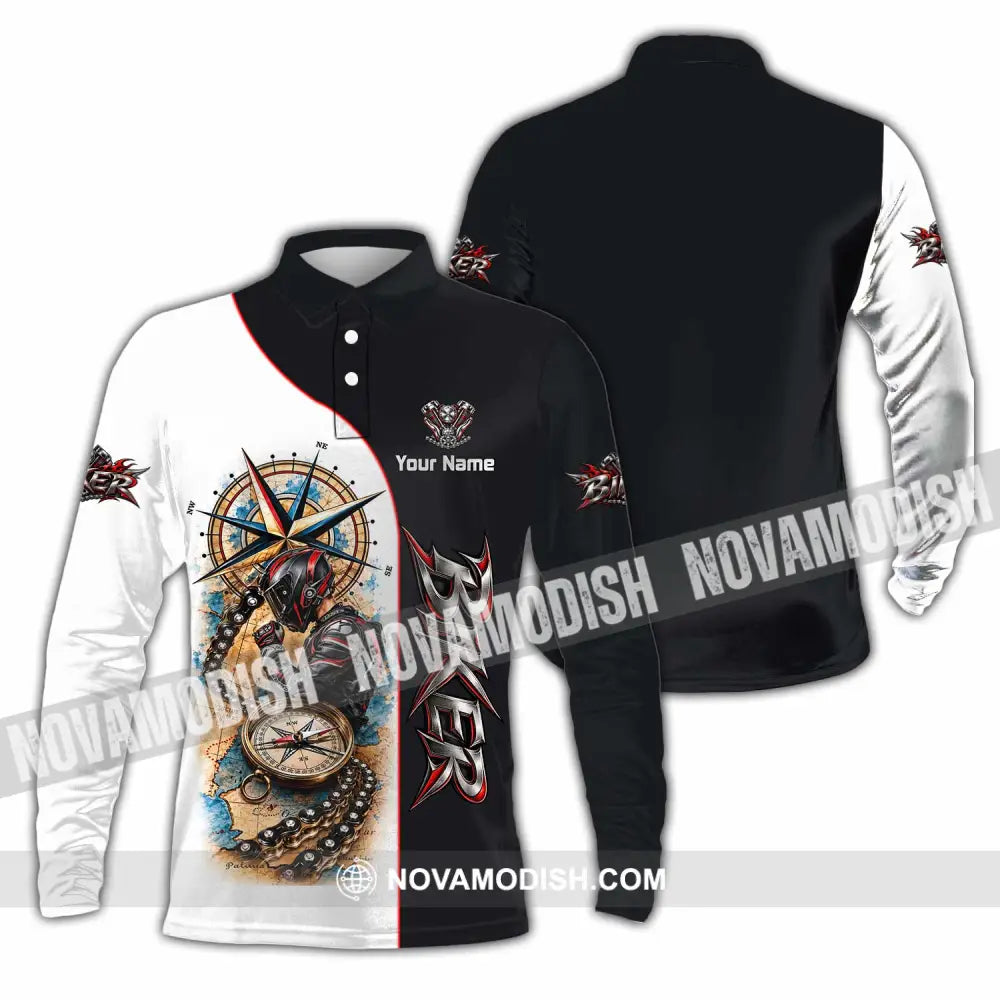 Unisex Shirt - Custom Biker Shirt - Long Sleeve Polo / S - T-shirt