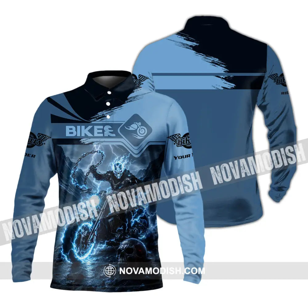 Unisex Shirt - Custom Biker Shirt - Long Sleeve Polo / S - T-shirt