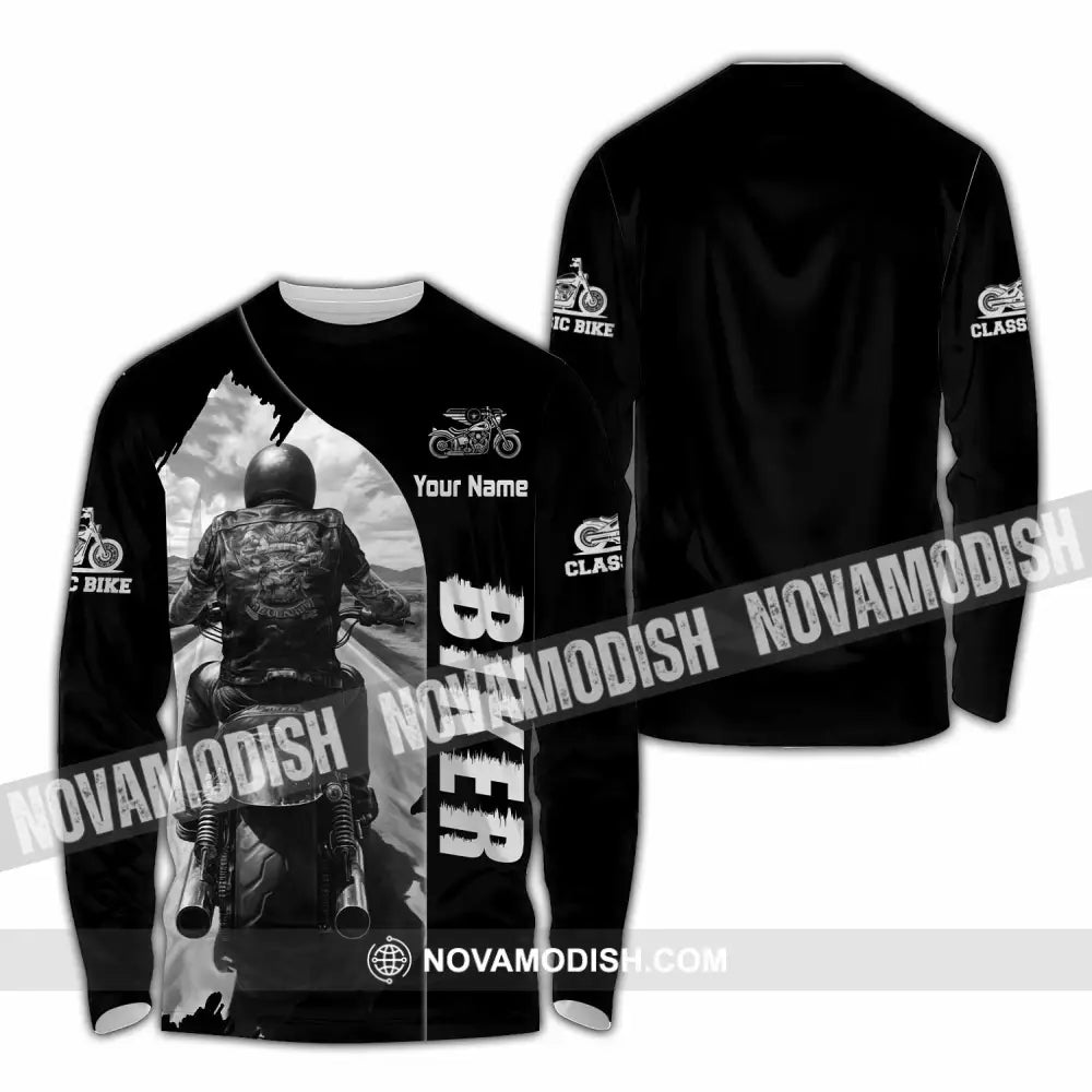 Unisex Shirt - Custom Biker Shirt - Long Sleeve Shirt / S - T-shirt