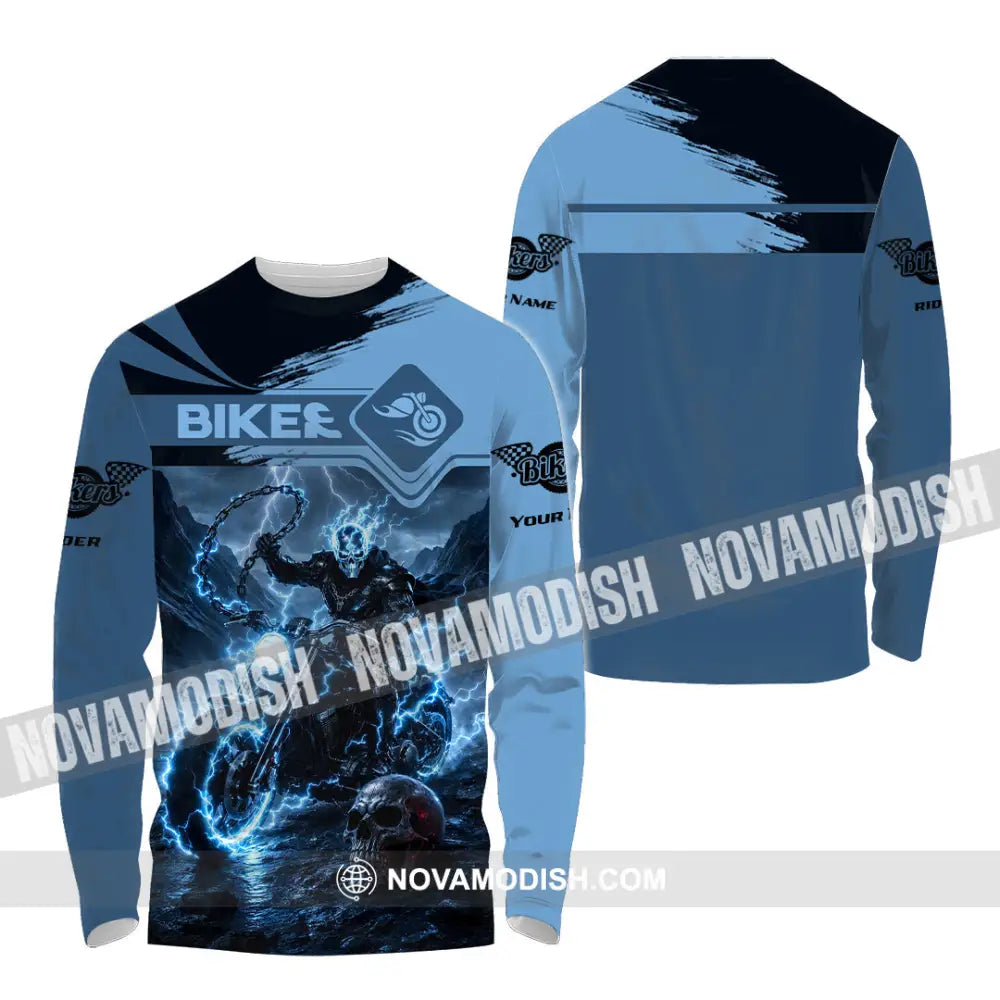 Unisex Shirt - Custom Biker Shirt - Long Sleeve Shirt / S - T-shirt