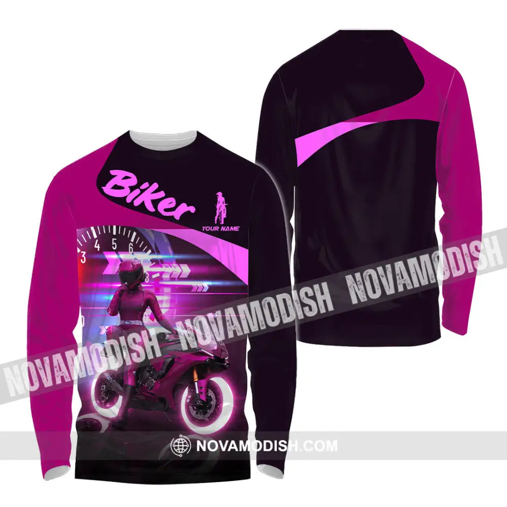 Unisex Shirt - Custom Biker Shirt - Long Sleeve Shirt / S - T-shirt
