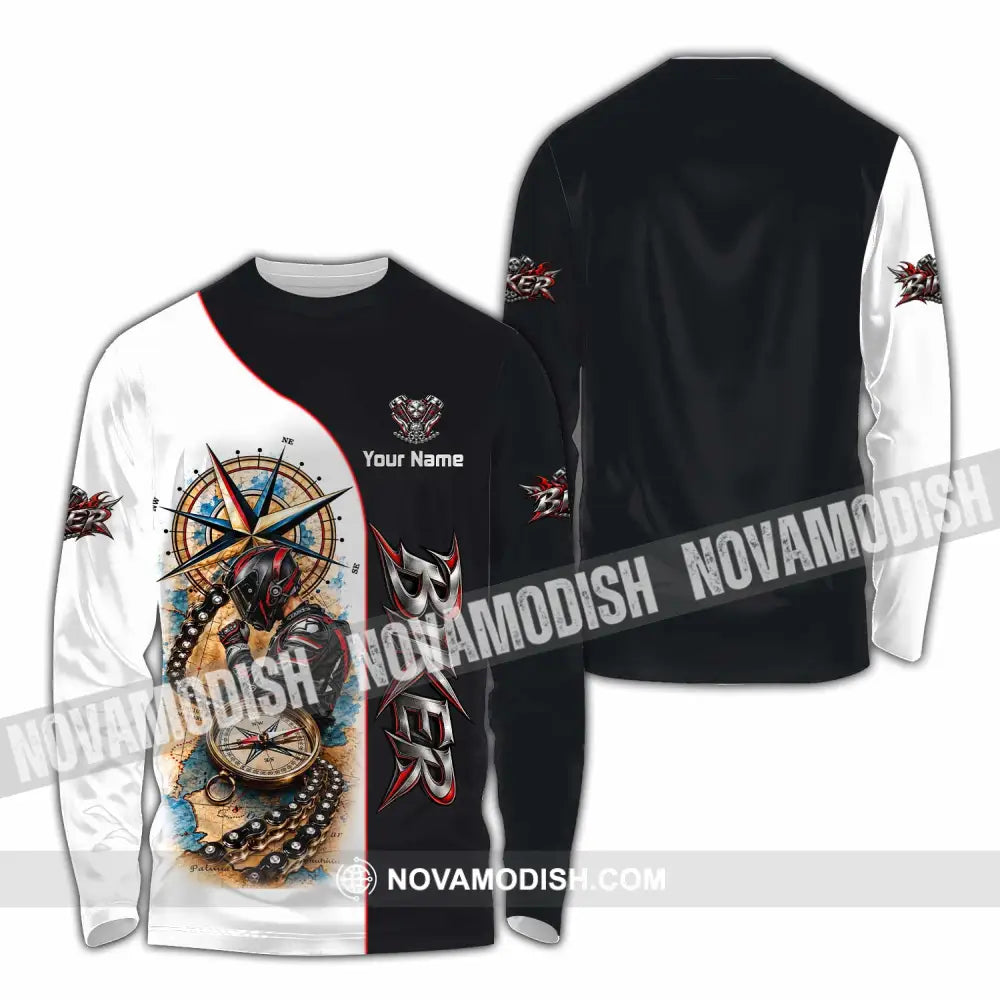 Unisex Shirt - Custom Biker Shirt - Long Sleeve Shirt / S - T-shirt