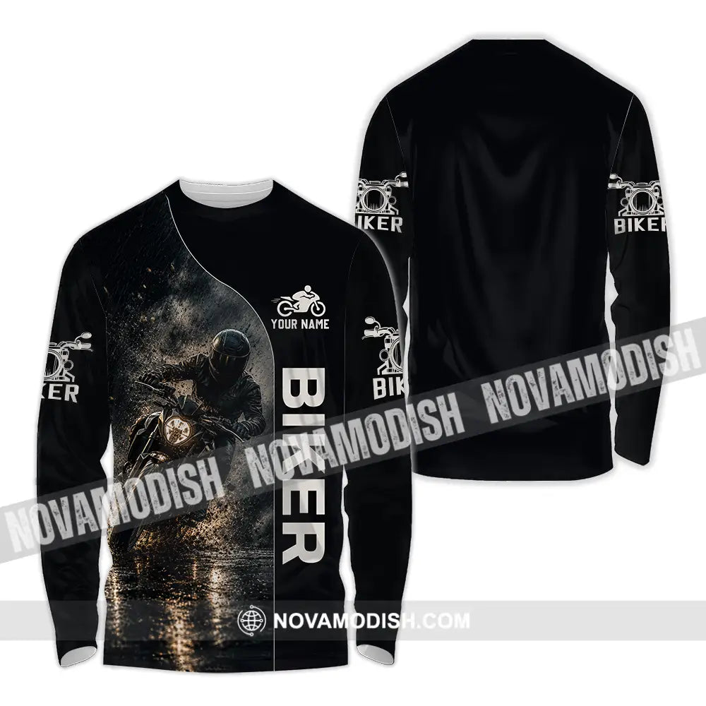Unisex Shirt - Custom Biker Shirt - Long Sleeve Shirt / S - T-shirt