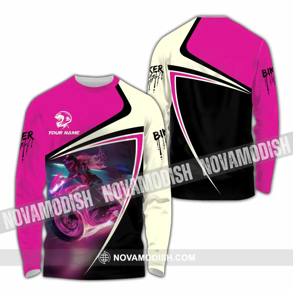 Unisex Shirt - Custom Biker Shirt - Long Sleeve Shirt / S - T-shirt