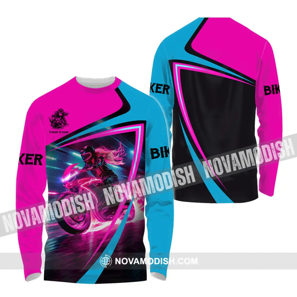 Unisex Shirt - Custom Biker Shirt - Long Sleeve Shirt / S - T-shirt
