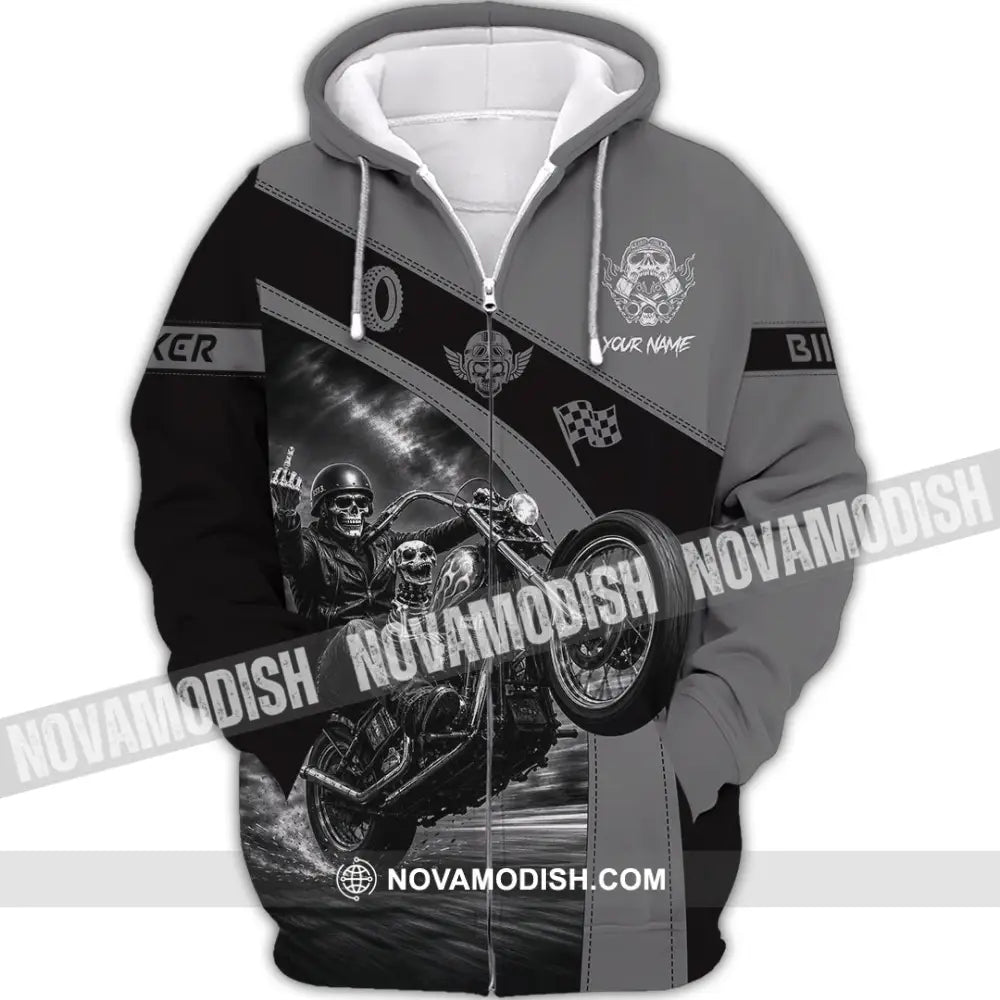 Unisex Shirt - Custom Biker Shirt - Zipper Hoodie / S - T-shirt
