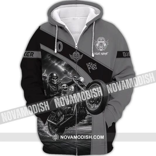 Unisex Shirt - Custom Biker Shirt - Zipper Hoodie / S - T-shirt