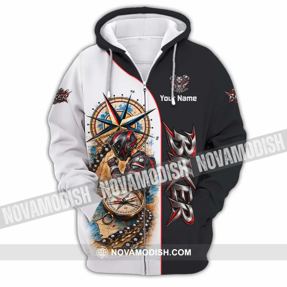 Unisex Shirt - Custom Biker Shirt - Zipper Hoodie / S - T-shirt