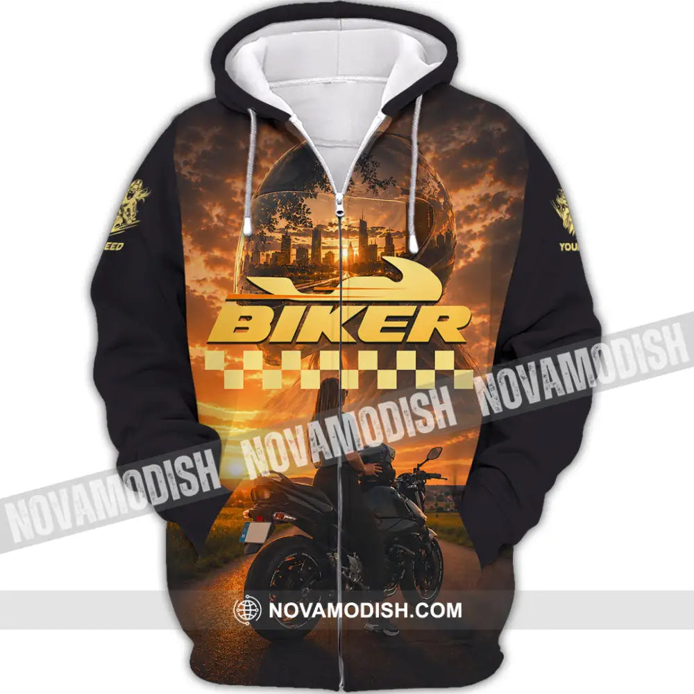 Unisex Shirt - Custom Biker Shirt - Zipper Hoodie / S - T-shirt