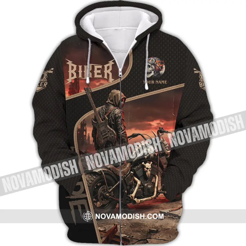 Unisex Shirt - Custom Biker Shirt - Zipper Hoodie / S - T-shirt