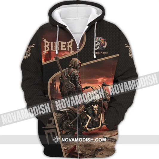 Unisex Shirt - Custom Biker Shirt - Zipper Hoodie / S - T-shirt