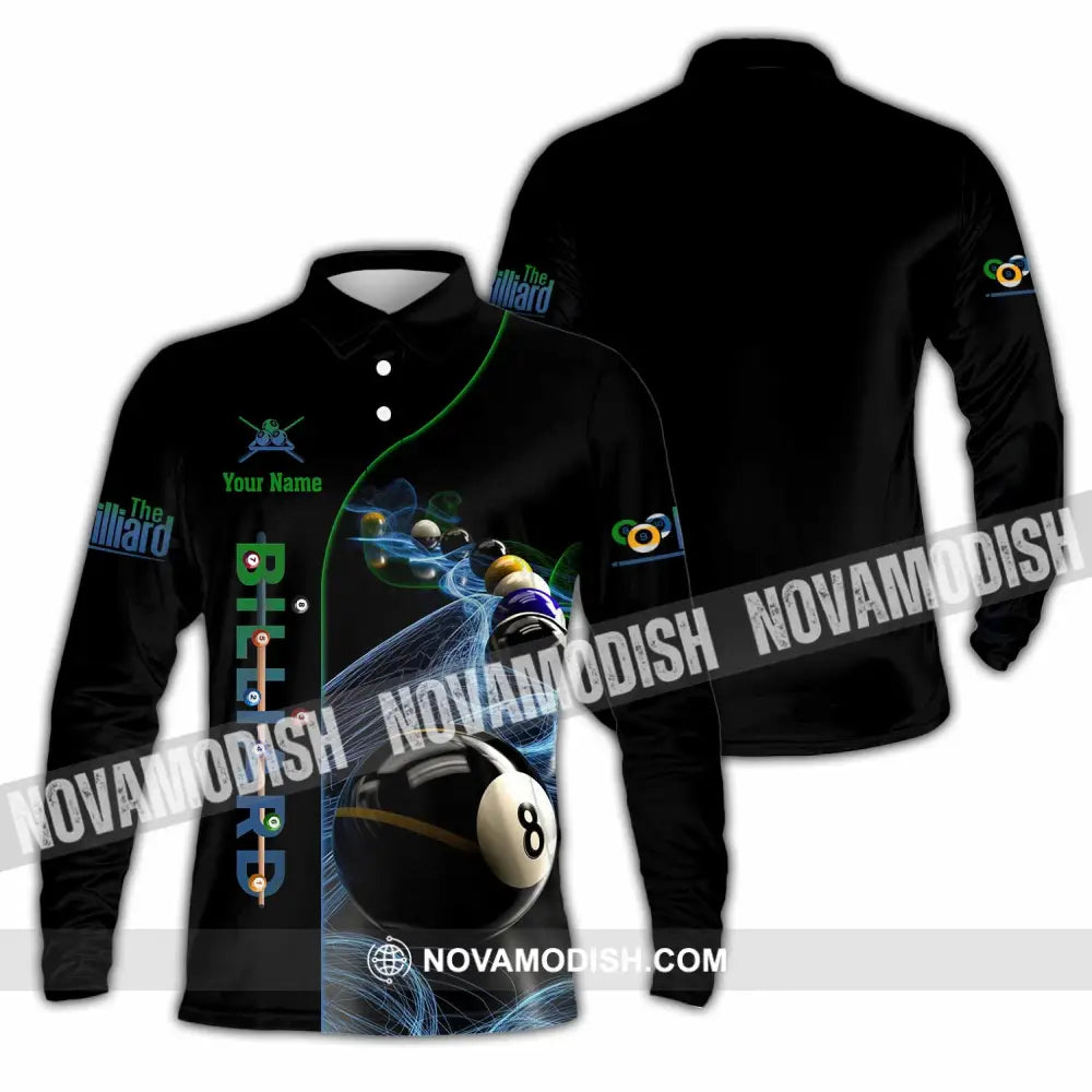 Unisex Shirt - Custom Billiard 3D Shirt Long Sleeve Polo / S T-shirt