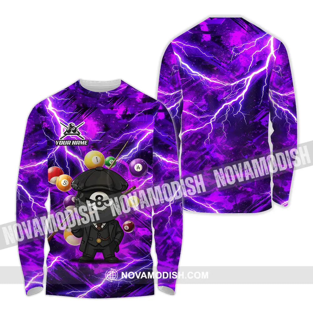 Unisex Shirt - Custom Billiard 3D Shirt Long Sleeve Shirt / S T-shirt