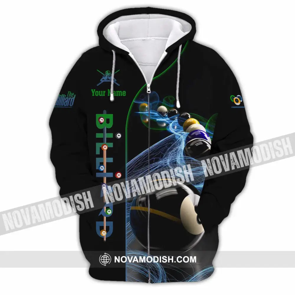 Unisex Shirt - Custom Billiard 3D Shirt Zipper Hoodie / S T-shirt