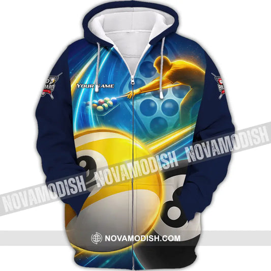 Unisex Shirt - Custom Billiard 3D Shirt Zipper Hoodie / S T-shirt