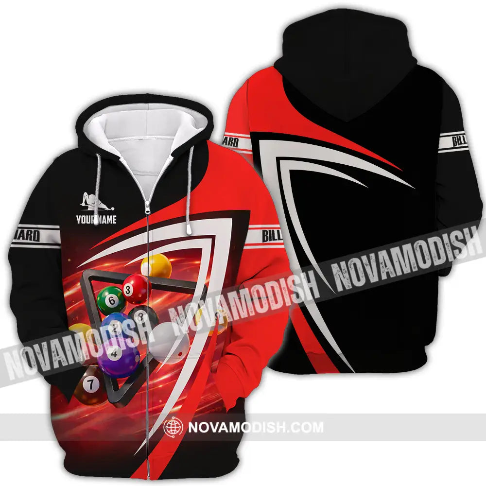 Unisex Shirt - Custom Billiard 3D Shirt Zipper Hoodie / S T-shirt