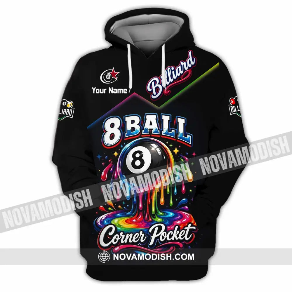Unisex Shirt - Custom Billiard 8 Ball Shirt - Hoodie / S - T-shirt