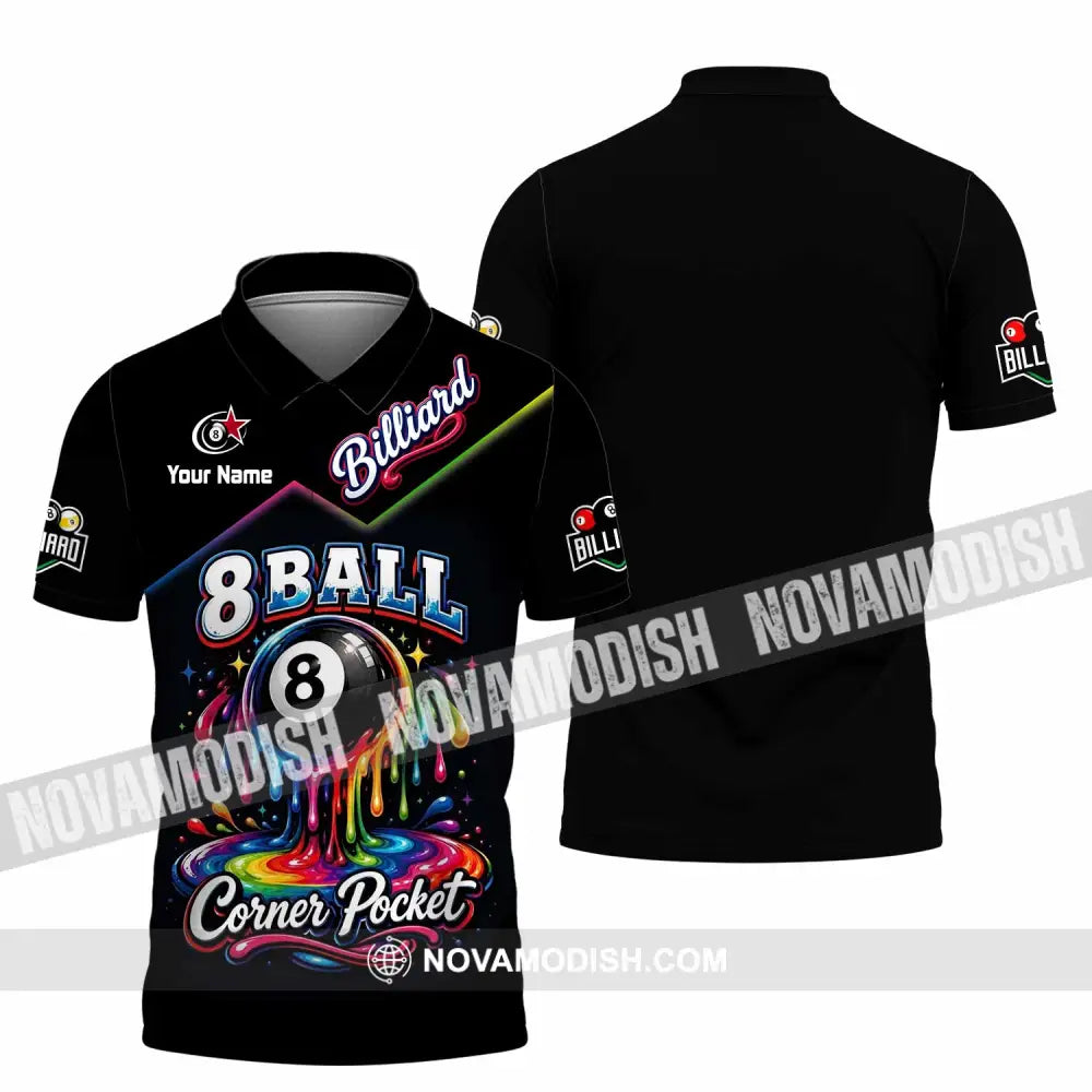 Unisex Shirt - Custom Billiard 8 Ball Shirt - Polo Shirt / S - T-shirt