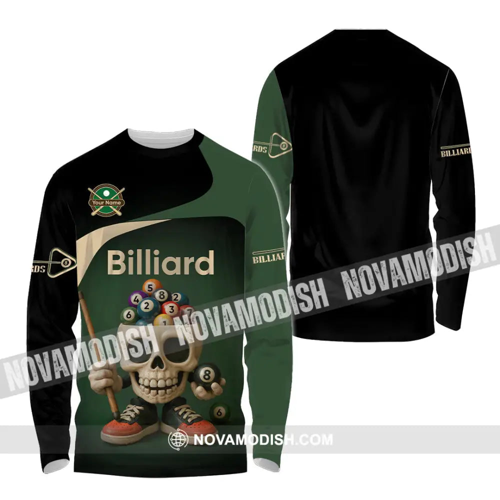 Unisex Shirt - Custom Billiard Shirt Long Sleeve Shirt / S T-shirt
