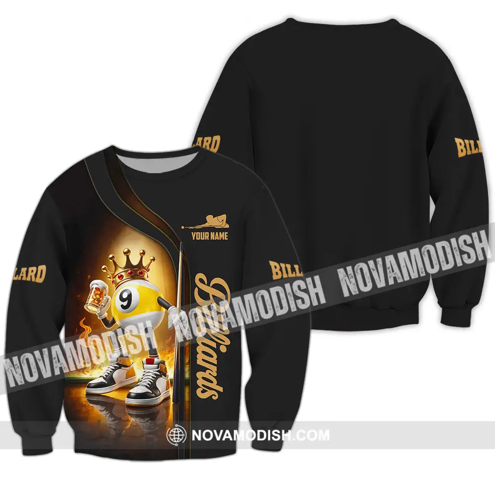 Unisex Shirt - Custom Billiards 3D Shirt Long Sleeve / S T-shirt