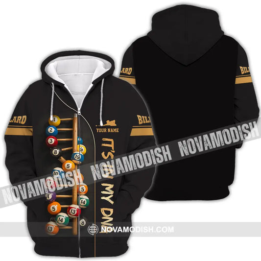 Unisex Shirt - Custom Billiards It’s In My DNA 3D Shirt Zipper Hoodie / S T-shirt