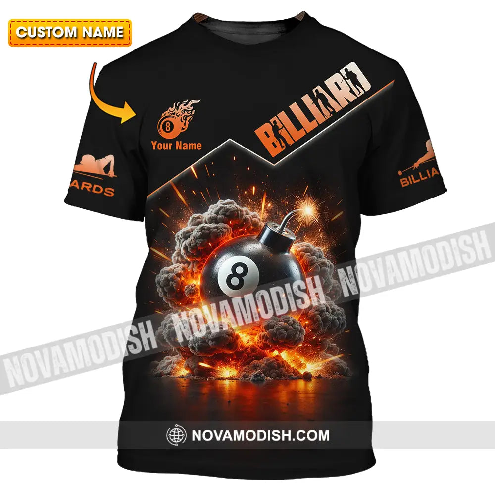Unisex Shirt - Custom Billiards Lover 3D Shirt T-shirt
